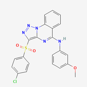 3-[(4-chlorophenyl)sulfonyl]-N-(3-methoxyphenyl)[1,2,3]triazolo[1,5-a]quinazolin-5-amine