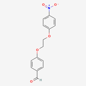 molecular formula C15H13NO5 B2616948 4-[2-(4-Nitrophenoxy)ethoxy]benzaldehyde CAS No. 140404-83-7