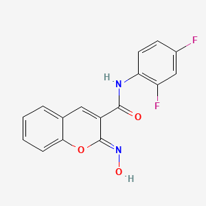 molecular formula C16H10F2N2O3 B2616949 (2Z)-N-(2,4-difluorophenyl)-2-(hydroxyimino)-2H-chromene-3-carboxamide CAS No. 1327179-65-6