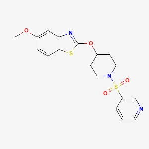 5-Methoxy-2-((1-(pyridin-3-ylsulfonyl)piperidin-4-yl)oxy)benzo[d]thiazole