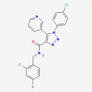 N-(2-chloro-4-fluorobenzyl)-1-(4-chlorophenyl)-5-(pyridin-3-yl)-1H-1,2,3-triazole-4-carboxamide