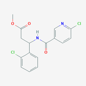 Methyl 3-(2-chlorophenyl)-3-[(6-chloropyridin-3-yl)formamido]propanoate