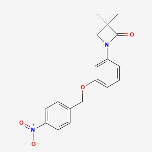 3,3-Dimethyl-1-(3-((4-nitrobenzyl)oxy)phenyl)-2-azetanone