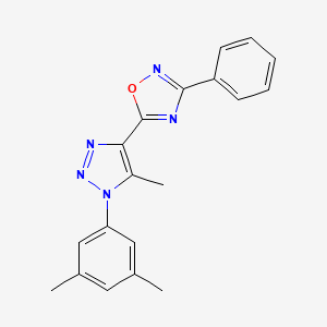 5-[1-(3,5-dimethylphenyl)-5-methyl-1H-1,2,3-triazol-4-yl]-3-phenyl-1,2,4-oxadiazole