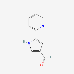 molecular formula C10H8N2O B2616962 5-(2-Pyridyl)-1H-pyrrole-3-carbaldehyde CAS No. 881674-54-0