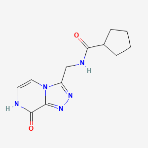 molecular formula C12H15N5O2 B2616964 N-((8-羟基-[1,2,4]三唑并[4,3-a]哒嗪-3-基)甲基)环戊烷甲酰胺 CAS No. 2034324-48-4