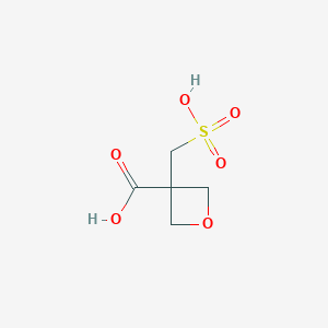 molecular formula C5H8O6S B2616972 3-(Sulfomethyl)oxetane-3-carboxylic acid CAS No. 2002032-76-8