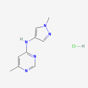 6-methyl-N-(1-methyl-1H-pyrazol-4-yl)pyrimidin-4-amine hydrochloride