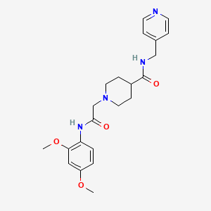 molecular formula C22H28N4O4 B2616981 1-(2-((2,4-dimethoxyphenyl)amino)-2-oxoethyl)-N-(pyridin-4-ylmethyl)piperidine-4-carboxamide CAS No. 941970-18-9