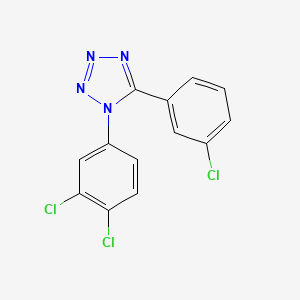 molecular formula C13H7Cl3N4 B2616985 5-(3-chlorophenyl)-1-(3,4-dichlorophenyl)-1H-1,2,3,4-tetraazole CAS No. 338411-30-6