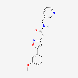2-(5-(3-methoxyphenyl)isoxazol-3-yl)-N-(pyridin-3-ylmethyl)acetamide