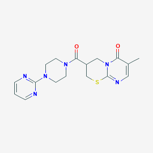 7-methyl-3-(4-(pyrimidin-2-yl)piperazine-1-carbonyl)-3,4-dihydropyrimido[2,1-b][1,3]thiazin-6(2H)-one