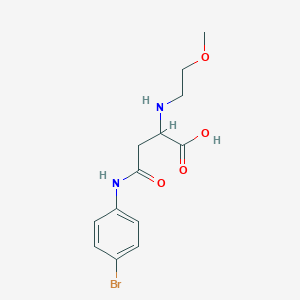 molecular formula C13H17BrN2O4 B2616992 4-((4-Bromophenyl)amino)-2-((2-methoxyethyl)amino)-4-oxobutanoic acid CAS No. 1098637-25-2