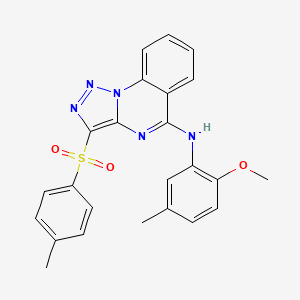 N-(2-methoxy-5-methylphenyl)-3-[(4-methylphenyl)sulfonyl][1,2,3]triazolo[1,5-a]quinazolin-5-amine