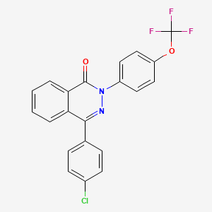 molecular formula C21H12ClF3N2O2 B2617001 4-(4-Chlorophenyl)-2-[4-(trifluoromethoxy)phenyl]phthalazin-1-one CAS No. 478048-28-1