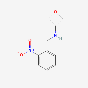 molecular formula C10H12N2O3 B2617008 N-[(2-nitrophenyl)methyl]oxetan-3-amine CAS No. 1339909-51-1