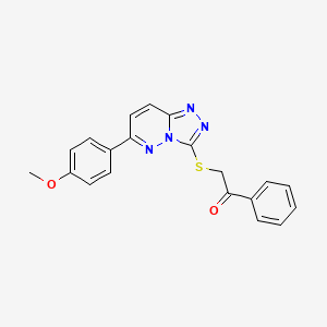 2-((6-(4-Methoxyphenyl)-[1,2,4]triazolo[4,3-b]pyridazin-3-yl)thio)-1-phenylethanone