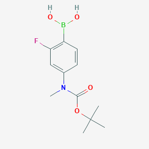 molecular formula C12H17BFNO4 B2617058 4-(N-BOC-N-Methylamino)-2-fluorophenylboronic acid CAS No. 2377609-67-9