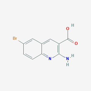 molecular formula C10H7BrN2O2 B2617066 2-Amino-6-bromoquinoline-3-carboxylic acid CAS No. 1785089-94-2