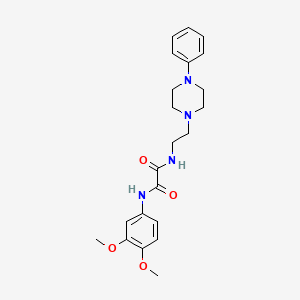 N1-(3,4-dimethoxyphenyl)-N2-(2-(4-phenylpiperazin-1-yl)ethyl)oxalamide
