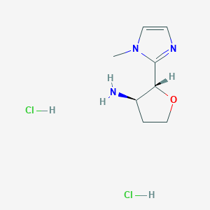 (2R,3R)-2-(1-Methylimidazol-2-yl)oxolan-3-amine;dihydrochloride