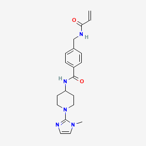 molecular formula C20H25N5O2 B2617091 N-[1-(1-Methylimidazol-2-yl)piperidin-4-yl]-4-[(prop-2-enoylamino)methyl]benzamide CAS No. 2201534-80-5