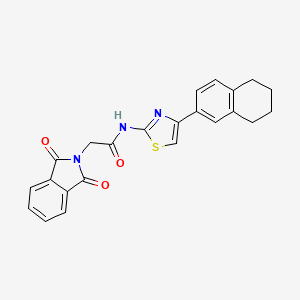molecular formula C23H19N3O3S B2617094 2-(1,3-dioxoisoindolin-2-yl)-N-(4-(5,6,7,8-tetrahydronaphthalen-2-yl)thiazol-2-yl)acetamide CAS No. 684233-06-5