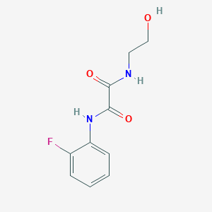 molecular formula C10H11FN2O3 B2617095 N-(2-fluorophenyl)-N'-(2-hydroxyethyl)ethanediamide CAS No. 327981-39-5