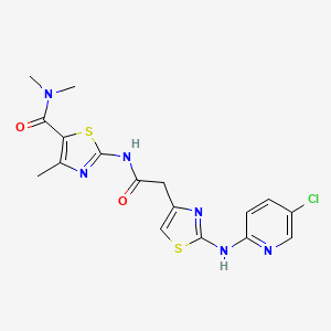 2-(2-(2-((5-chloropyridin-2-yl)amino)thiazol-4-yl)acetamido)-N,N,4-trimethylthiazole-5-carboxamide