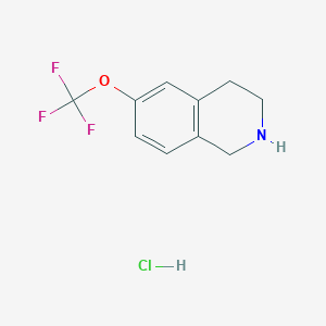 molecular formula C10H11ClF3NO B2617100 6-(Trifluoromethoxy)-1,2,3,4-tetrahydroisoquinoline hydrochloride CAS No. 215798-02-0