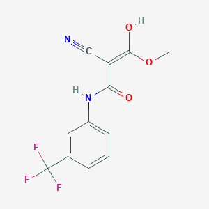 molecular formula C12H9F3N2O3 B2617101 (Z)-2-cyano-3-hydroxy-3-methoxy-N-[3-(trifluoromethyl)phenyl]prop-2-enamide CAS No. 1047724-28-6