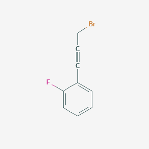 molecular formula C9H6BrF B2617106 1-(3-Bromoprop-1-ynyl)-2-fluorobenzene CAS No. 1020153-63-2