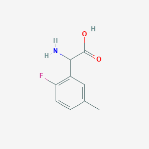 molecular formula C9H10FNO2 B2617125 2-Fluoro-5-methyl-DL-phenylglycine CAS No. 1260004-37-2