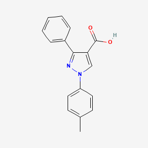 molecular formula C17H14N2O2 B2617141 1-(4-methylphenyl)-3-phenyl-1H-pyrazole-4-carboxylic acid CAS No. 956984-60-4