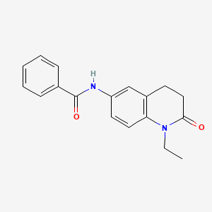 molecular formula C18H18N2O2 B2617145 N-(1-ethyl-2-oxo-1,2,3,4-tetrahydroquinolin-6-yl)benzamide CAS No. 922130-19-6