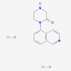 molecular formula C13H15Cl2N3O B2617147 1-(Isoquinolin-5-yl)piperazin-2-one dihydrochloride CAS No. 1803593-03-4