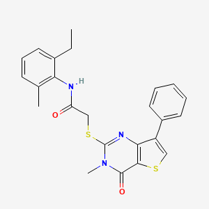 N-(2-ethyl-6-methylphenyl)-2-({3-methyl-4-oxo-7-phenyl-3H,4H-thieno[3,2-d]pyrimidin-2-yl}sulfanyl)acetamide