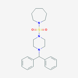 molecular formula C23H31N3O2S B261717 1-[(4-Benzhydryl-1-piperazinyl)sulfonyl]azepane 