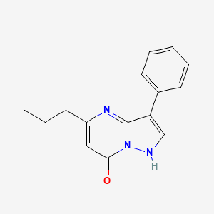 molecular formula C15H15N3O B2617176 3-Phenyl-5-propylpyrazolo[1,5-a]pyrimidin-7-ol CAS No. 879770-28-2