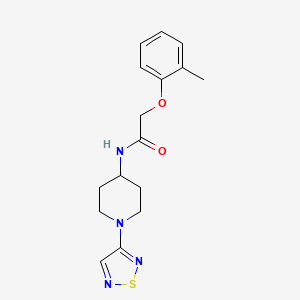 molecular formula C16H20N4O2S B2617193 2-(2-methylphenoxy)-N-[1-(1,2,5-thiadiazol-3-yl)piperidin-4-yl]acetamide CAS No. 2034608-70-1