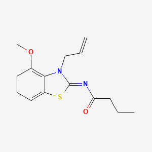 molecular formula C15H18N2O2S B2617199 (Z)-N-(3-allyl-4-methoxybenzo[d]thiazol-2(3H)-ylidene)butyramide CAS No. 868376-65-2