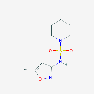 molecular formula C9H15N3O3S B261721 N-(5-methyl-3-isoxazolyl)-1-piperidinesulfonamide 