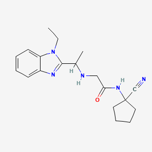 molecular formula C19H25N5O B2617227 N-(1-氰基环戊基)-2-[1-(1-乙基苯并咪唑-2-基)乙基氨基]乙酰胺 CAS No. 1645359-27-8