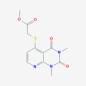 molecular formula C12H13N3O4S B2617242 2-(1,3-二甲基-2,4-二氧代吡啶并[2,3-d]嘧啶-5-基)硫代乙酸甲酯 CAS No. 899732-49-1