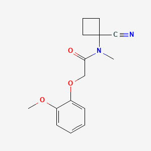 molecular formula C15H18N2O3 B2617247 N-(1-cyanocyclobutyl)-2-(2-methoxyphenoxy)-N-methylacetamide CAS No. 1445117-33-8