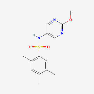 molecular formula C14H17N3O3S B2617260 N-(2-甲氧基嘧啶-5-基)-2,4,5-三甲基苯磺酰胺 CAS No. 1787974-78-0