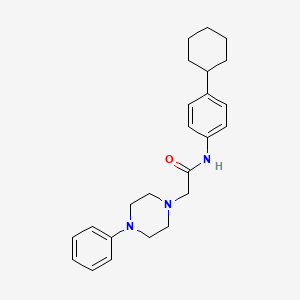molecular formula C24H31N3O B2617262 N-(4-环己基苯基)-2-(4-苯基哌嗪-1-基)乙酰胺 CAS No. 212054-71-2