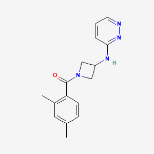 molecular formula C16H18N4O B2617265 N-[1-(2,4-二甲基苯甲酰)氮杂环丁-3-基]嘧啶-3-胺 CAS No. 2097917-98-9