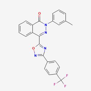 molecular formula C24H15F3N4O2 B2617271 2-(3-甲基苯基)-4-{3-[4-(三氟甲基)苯基]-1,2,4-恶二唑-5-基}酞嗪-1(2H)-酮 CAS No. 1291842-73-3