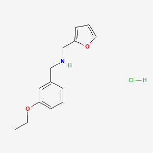 B2617272 [(3-Ethoxyphenyl)methyl][(furan-2-yl)methyl]amine hydrochloride CAS No. 1158758-27-0